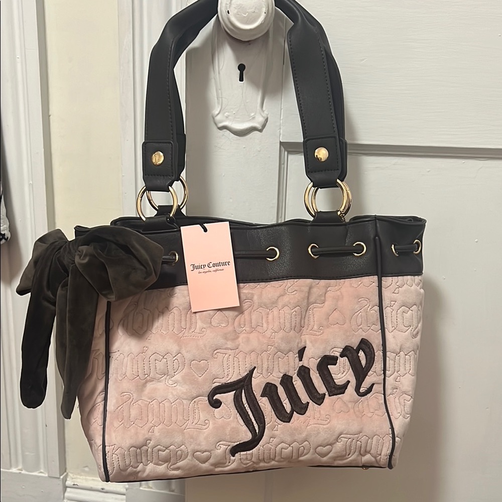 Juicy Couture Pink and Black Women's Bag